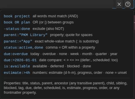 The filter syntax cheat-sheet